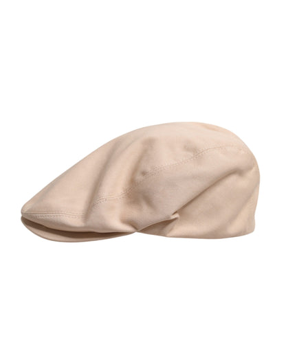 Dolce &amp;amp; Gabbana Beige Cotton Newsboy Capello Cabbie Hat