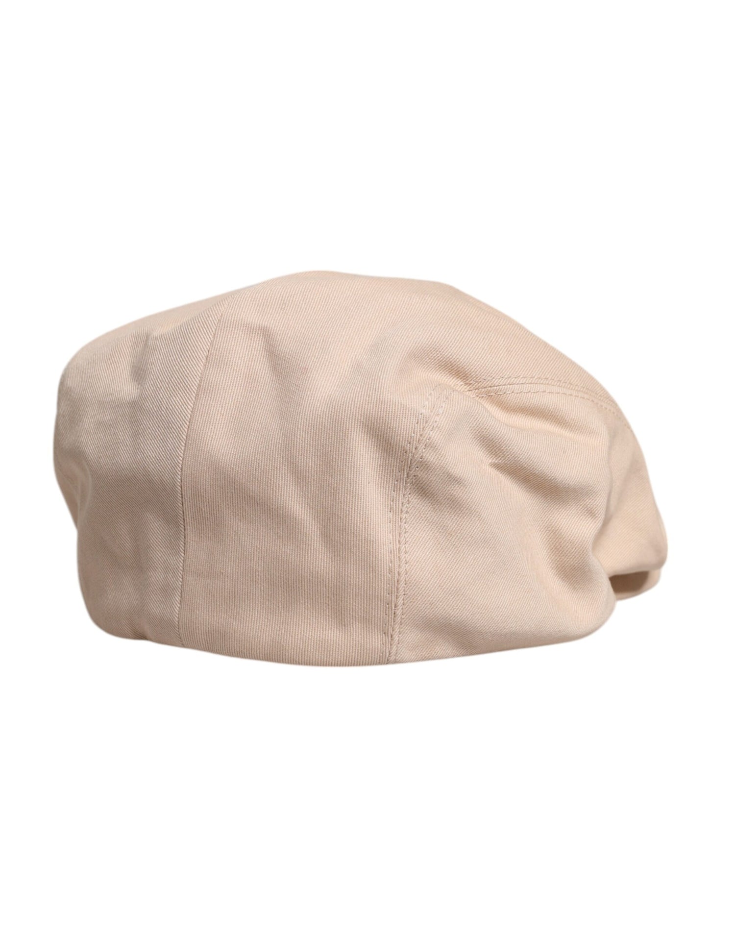 Dolce &amp;amp; Gabbana Beige Cotton Newsboy Capello Cabbie Hat