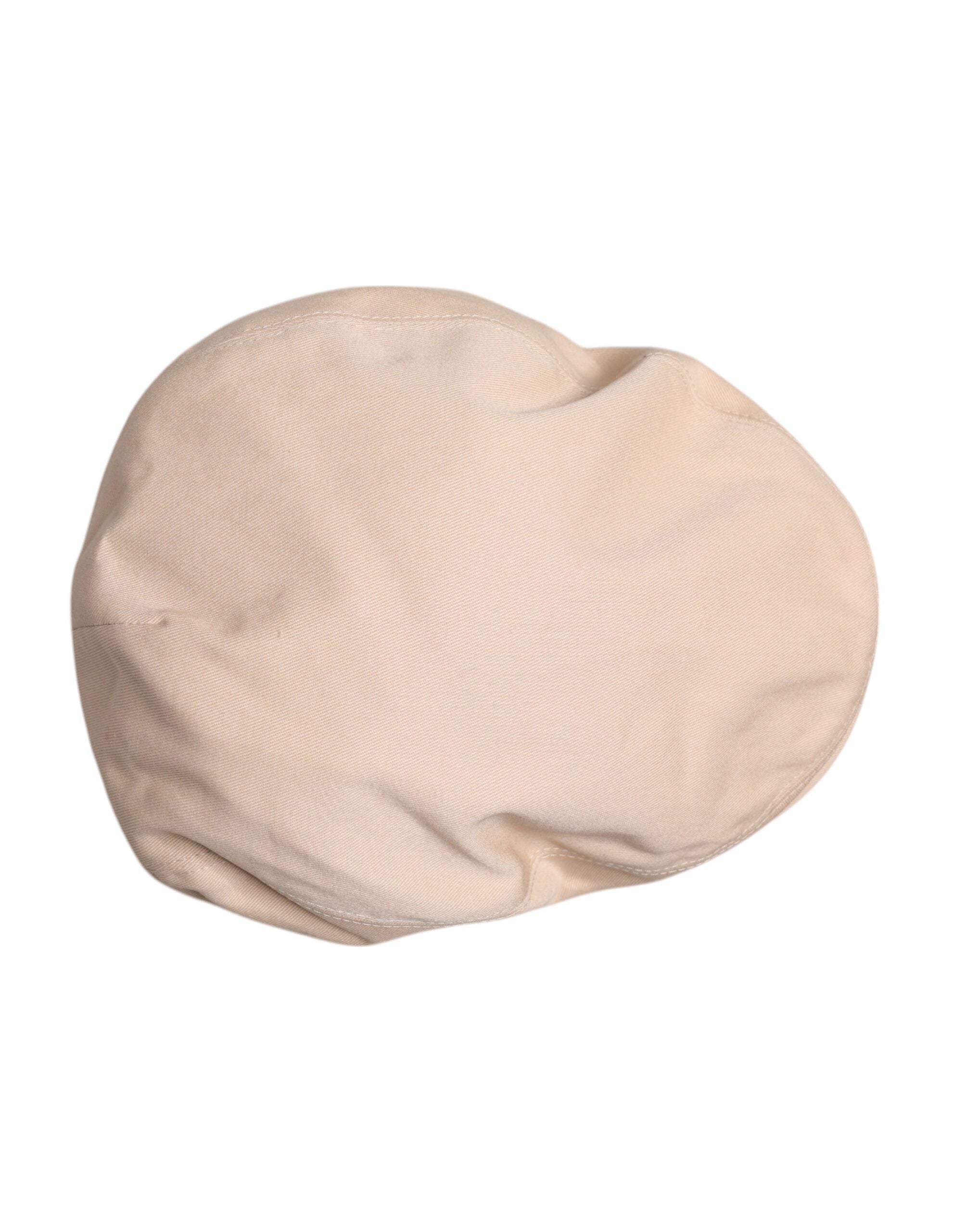 Dolce &amp;amp; Gabbana Beige Cotton Newsboy Capello Cabbie Hat