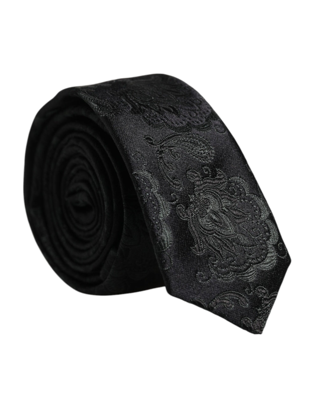 Dolce &amp;amp; Gabbana Mörkgrön Blommig Sidenslips Justerbar Slips