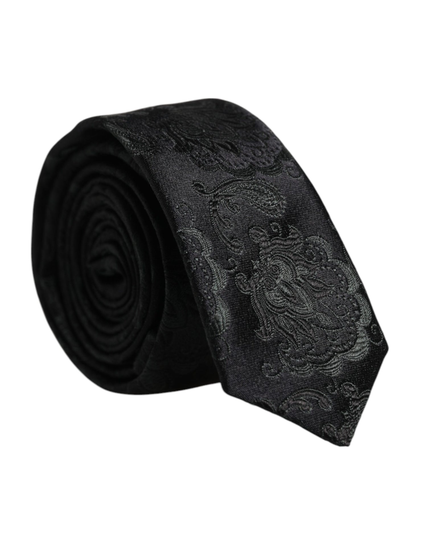 Dolce &amp;amp; Gabbana Mörkgrön Blommig Sidenslips Justerbar Slips