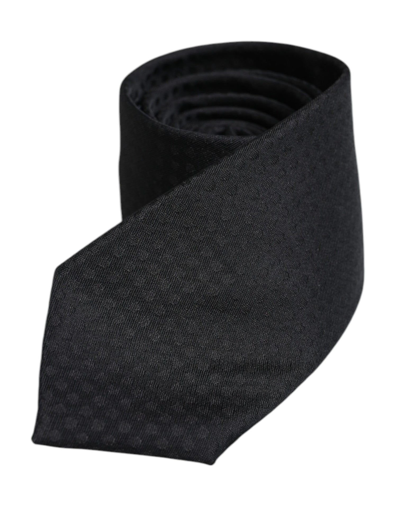 Dolce &amp;amp; Gabbana Svarta Cirklar Justerbar Slips i Siden