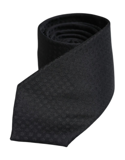 Dolce &amp;amp; Gabbana Svarta Cirklar Justerbar Slips i Siden