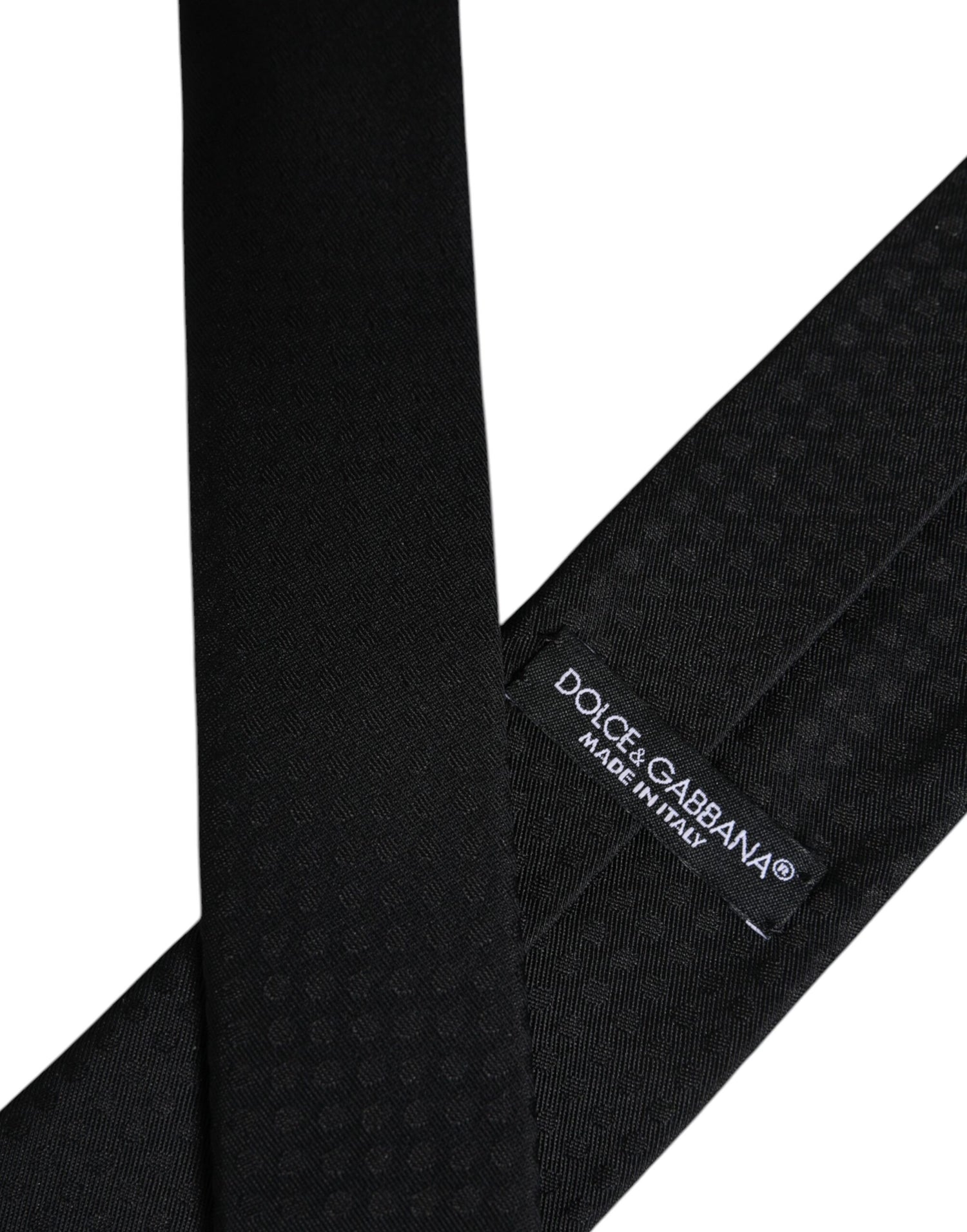Dolce &amp;amp; Gabbana Svarta Cirklar Justerbar Slips i Siden