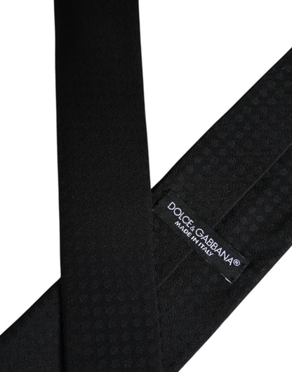 Dolce &amp;amp; Gabbana Svarta Cirklar Justerbar Slips i Siden