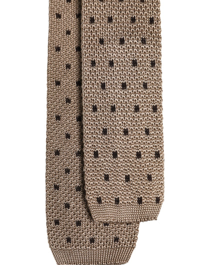 Dolce &amp;amp; Gabbana Beige Prickig Justerbar Sidenslips