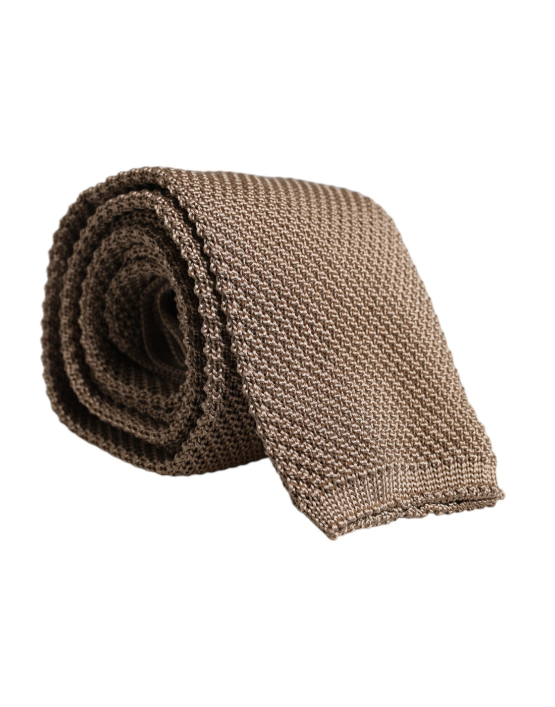 Dolce &amp;amp; Gabbana Brun Justerbar Slips i Siden