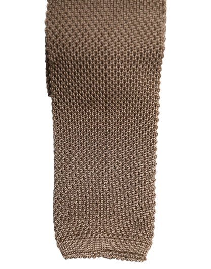 Dolce &amp;amp; Gabbana Brun Justerbar Slips i Siden