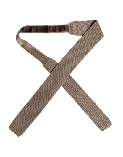 Dolce &amp;amp; Gabbana Brun Justerbar Slips i Siden