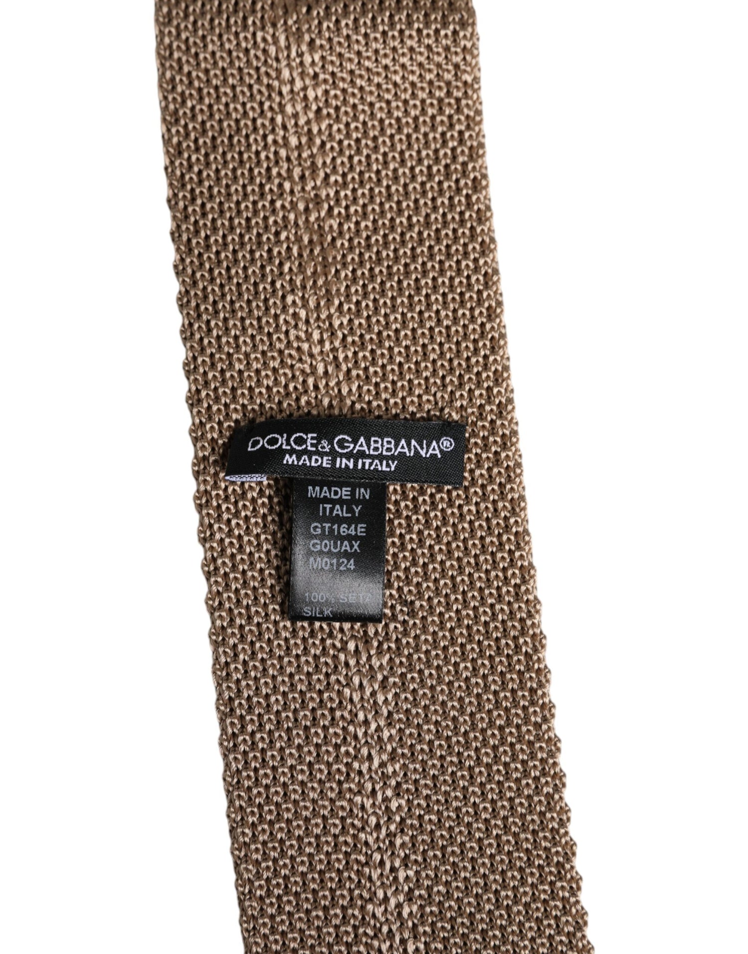 Dolce &amp;amp; Gabbana Brun Justerbar Slips i Siden
