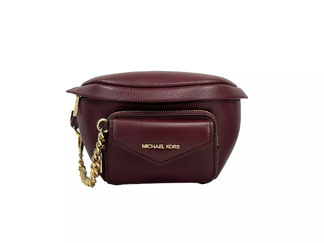 Michael Kors Läder Maise 2 i 1 Midjeväska Rödbrun