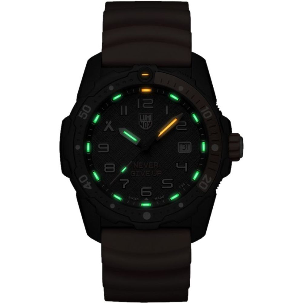 Luminox orange gummiklocka