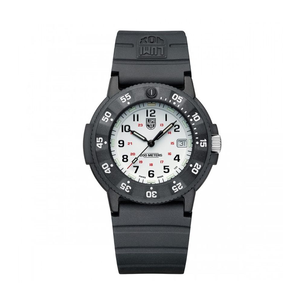 Luminox svart gummiklocka