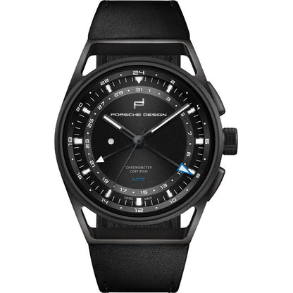Porsche Design svart läderklocka