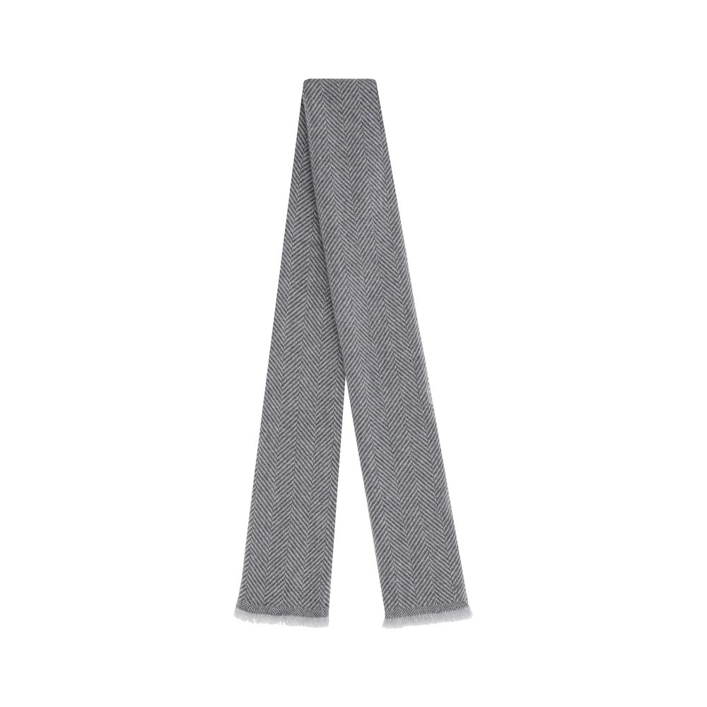 Brunello Cucinelli Scarf i linne och kashmir