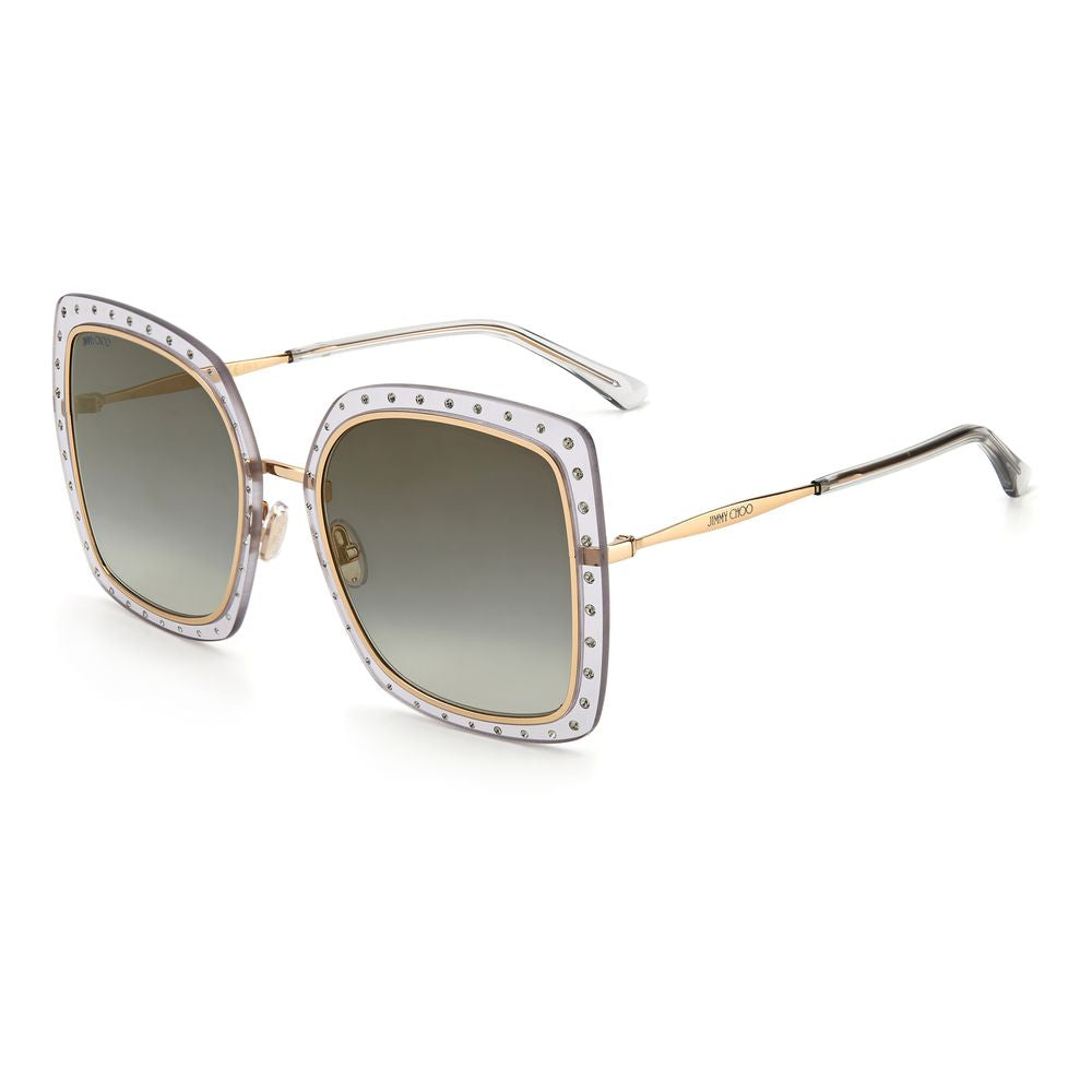 Jimmy Choo guldfärgade metallsolglasögon