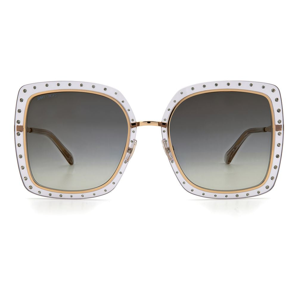Jimmy Choo guldfärgade metallsolglasögon