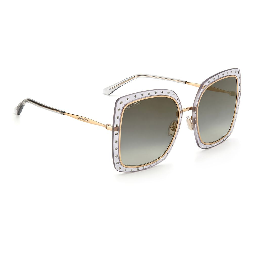 Jimmy Choo guldfärgade metallsolglasögon