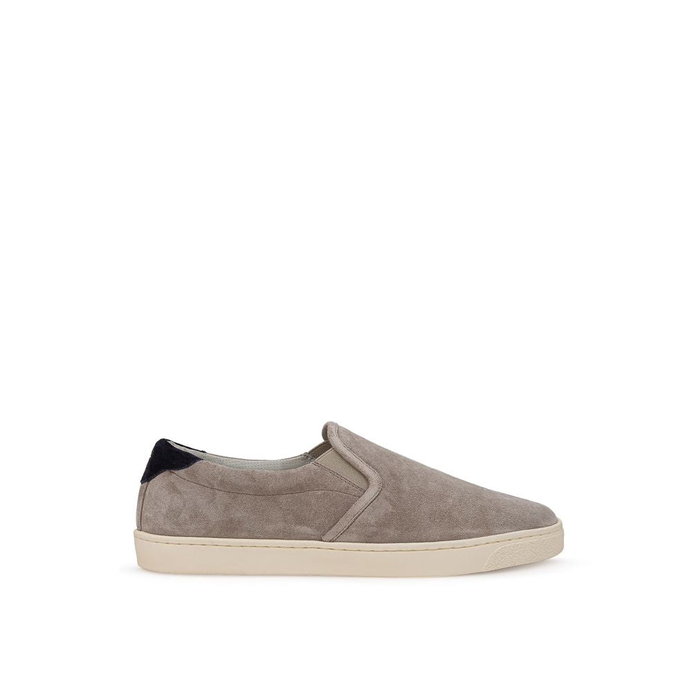 Brunello Cucinelli Grey Leather Sneaker