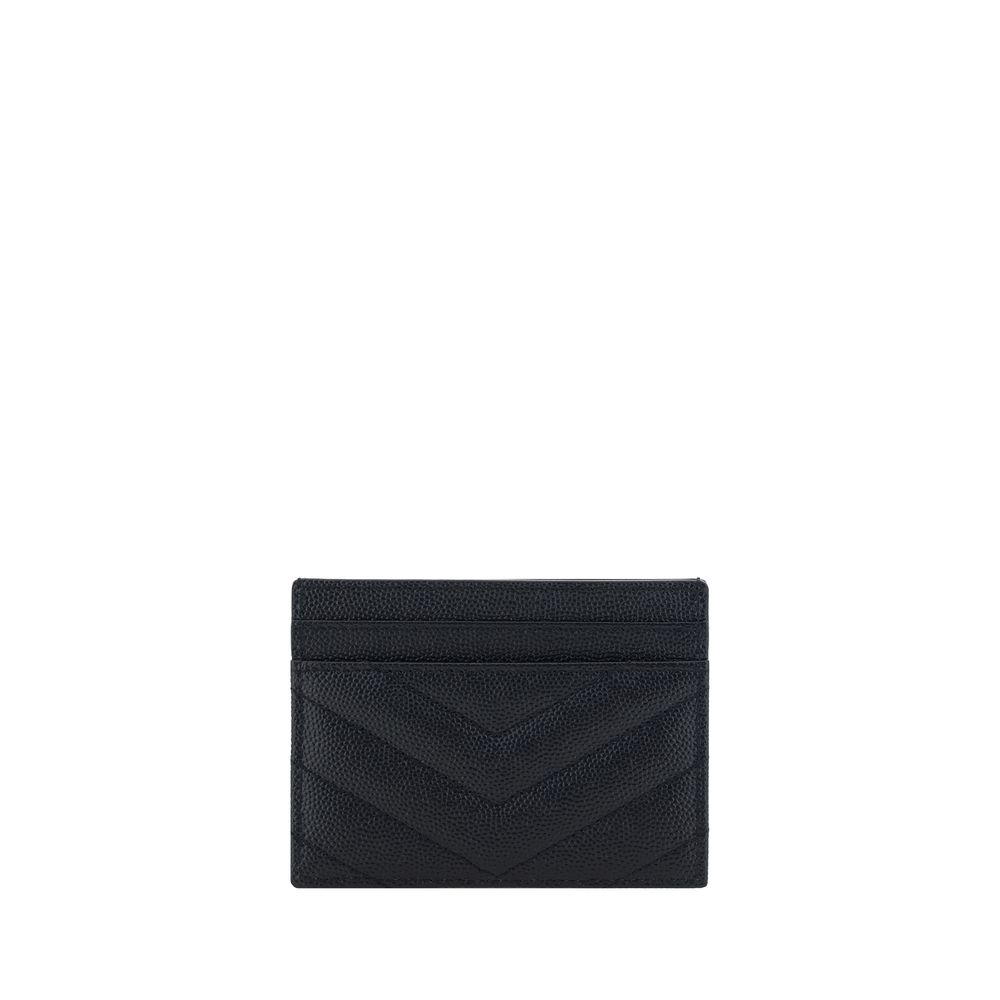 Saint Laurent svart läderkorthållare