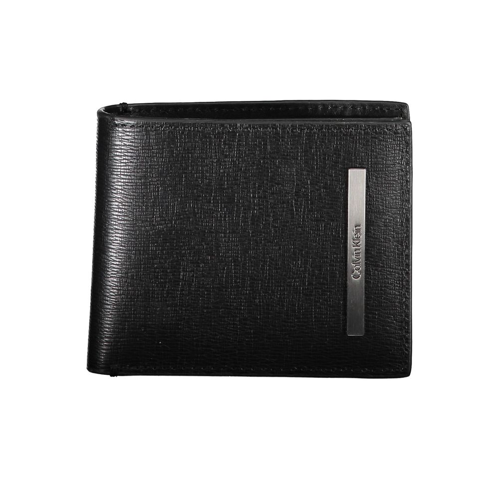 Calvin Klein svart Eco Leather herrplånbok