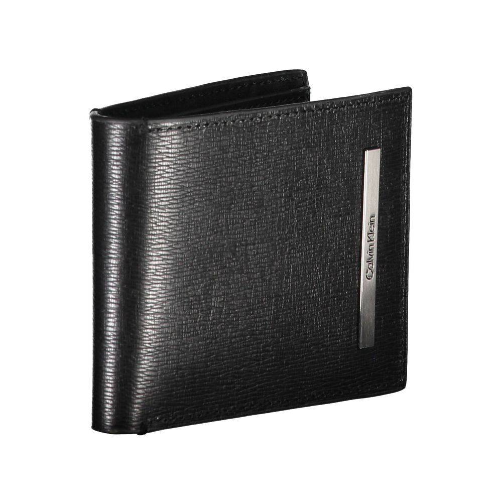 Calvin Klein svart Eco Leather herrplånbok