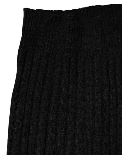 Dolce &amp;amp; Gabbana Svart Kashmir Stickad Halsduk