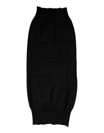 Dolce &amp;amp; Gabbana Svart Kashmir Stickad Halsduk