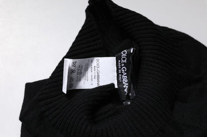Dolce &amp;amp; Gabbana Svart Kashmir Stickad Halsduk