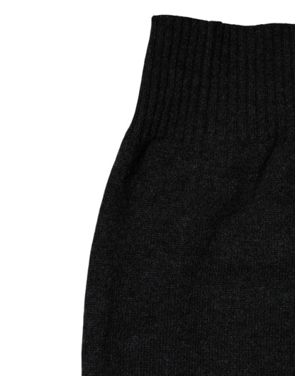 Dolce &amp;amp; Gabbana Svart Kashmir Stickad Halsduk