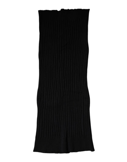 Dolce &amp;amp; Gabbana Svart Kashmir Stickad Halsduk