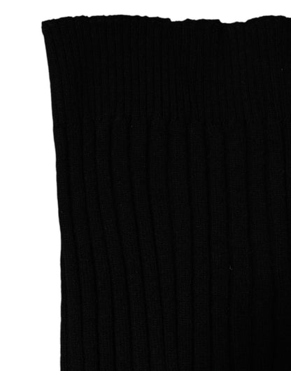 Dolce &amp;amp; Gabbana Svart Kashmir Stickad Halsduk