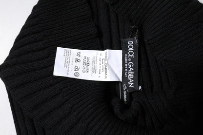 Dolce &amp;amp; Gabbana Svart Kashmir Stickad Halsduk
