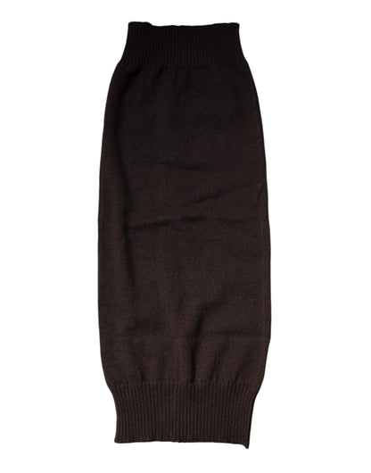 Dolce &amp;amp; Gabbana Brun Kashmir Stickad Halsduk