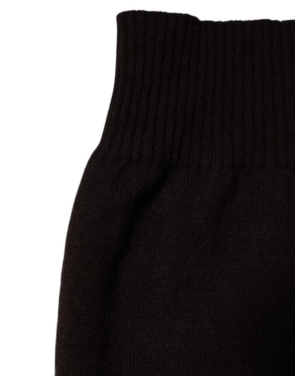 Dolce &amp;amp; Gabbana Brun Kashmir Stickad Halsduk