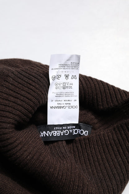 Dolce &amp;amp; Gabbana Brun Kashmir Stickad Halsduk