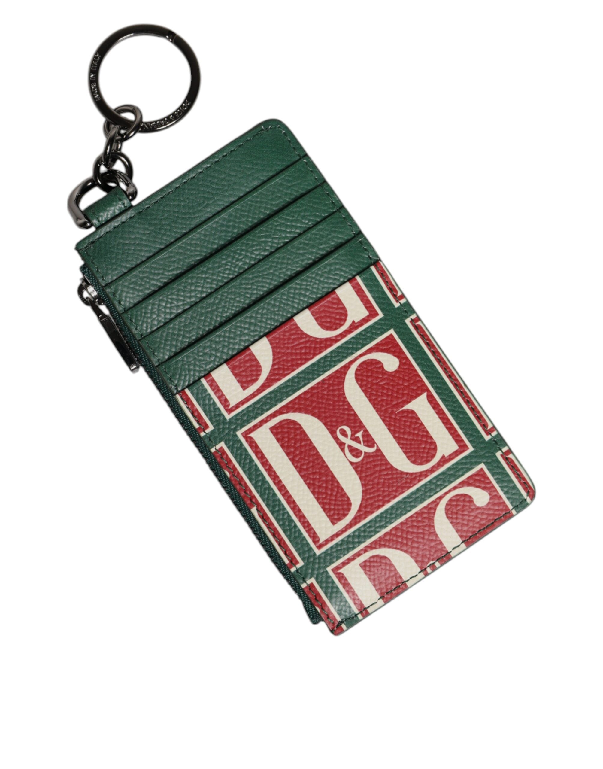 Dolce &amp;amp; Gabbana Grön Kalvskinnsplånbok med Logotyptryck och Monogram