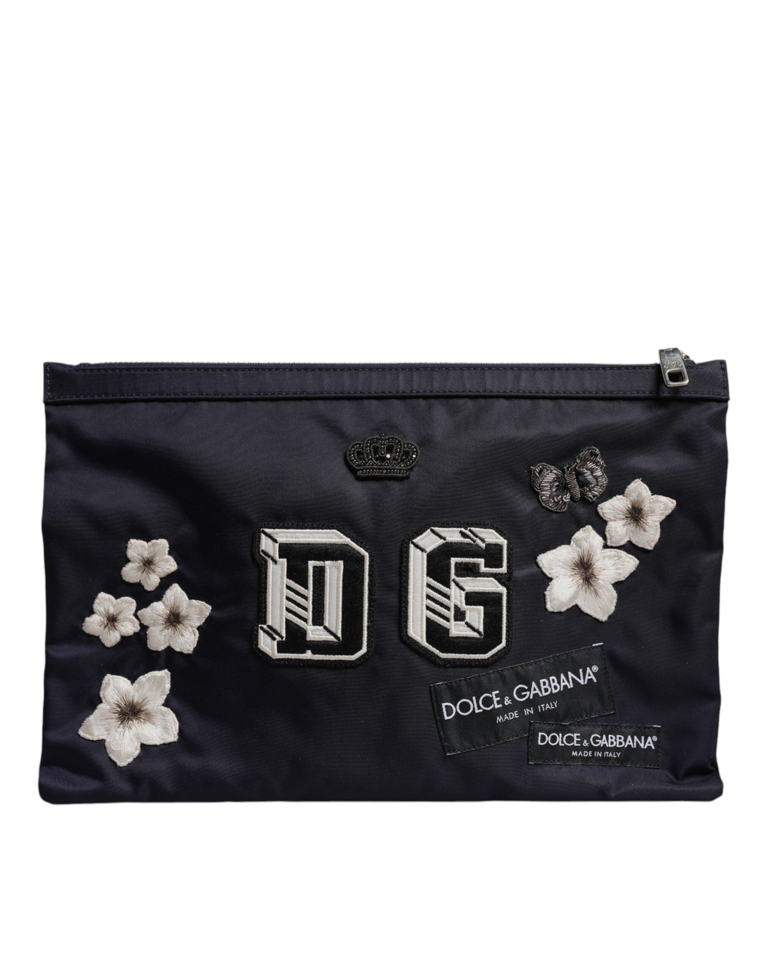 Dolce &amp;amp; Gabbana Blå DG Logotypplåster Kuvertväska