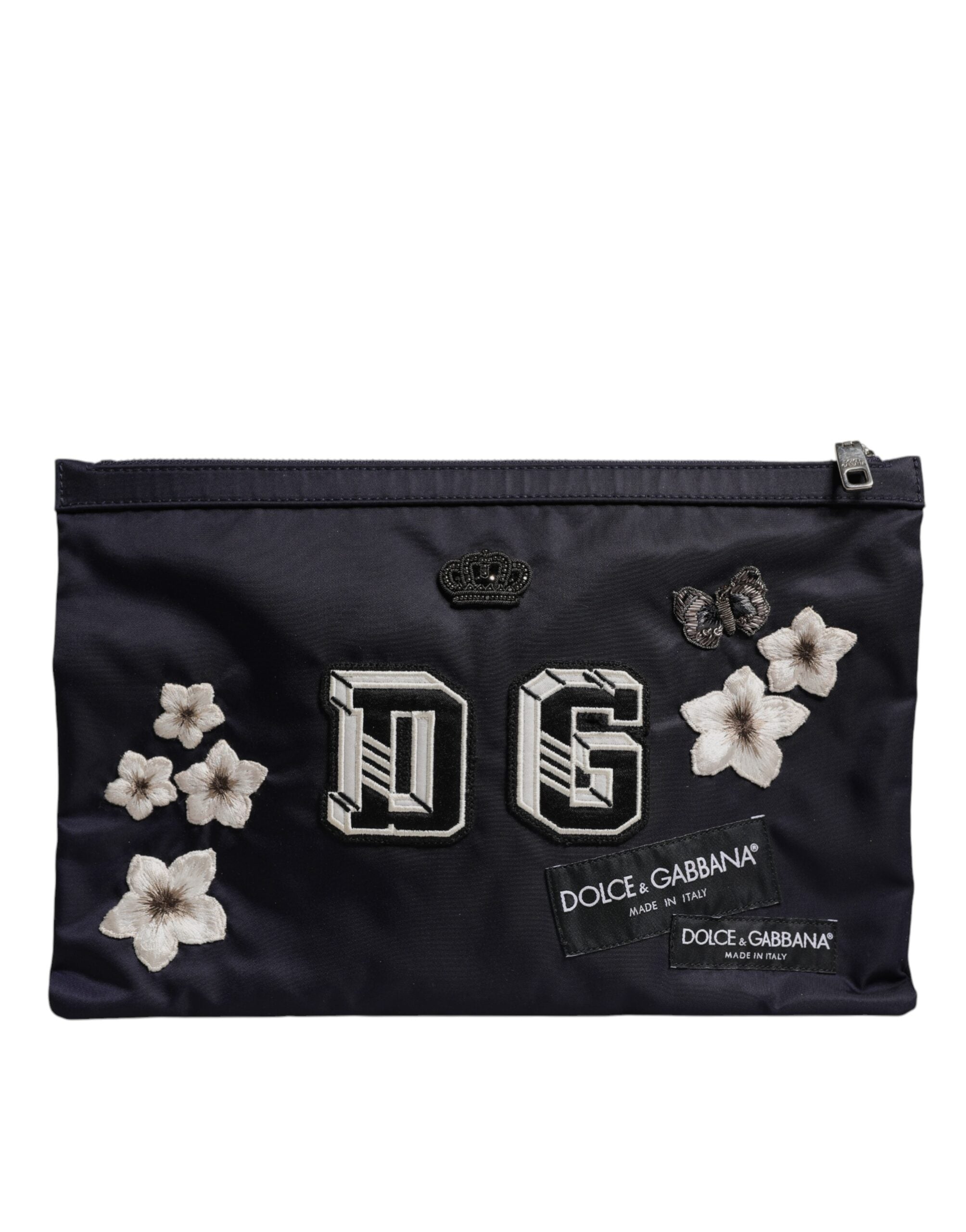 Dolce &amp;amp; Gabbana Blå DG Logotypplåster Kuvertväska