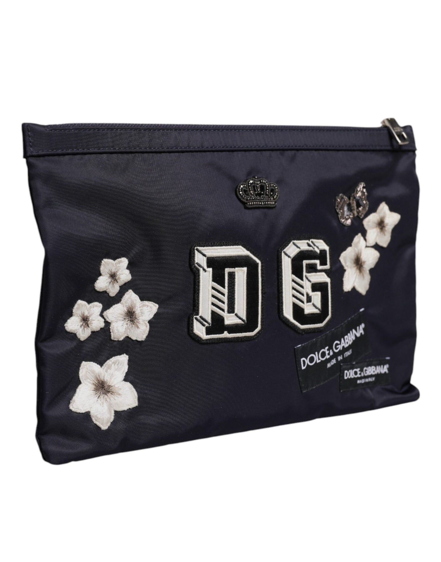 Dolce &amp;amp; Gabbana Blå DG Logotypplåster Kuvertväska