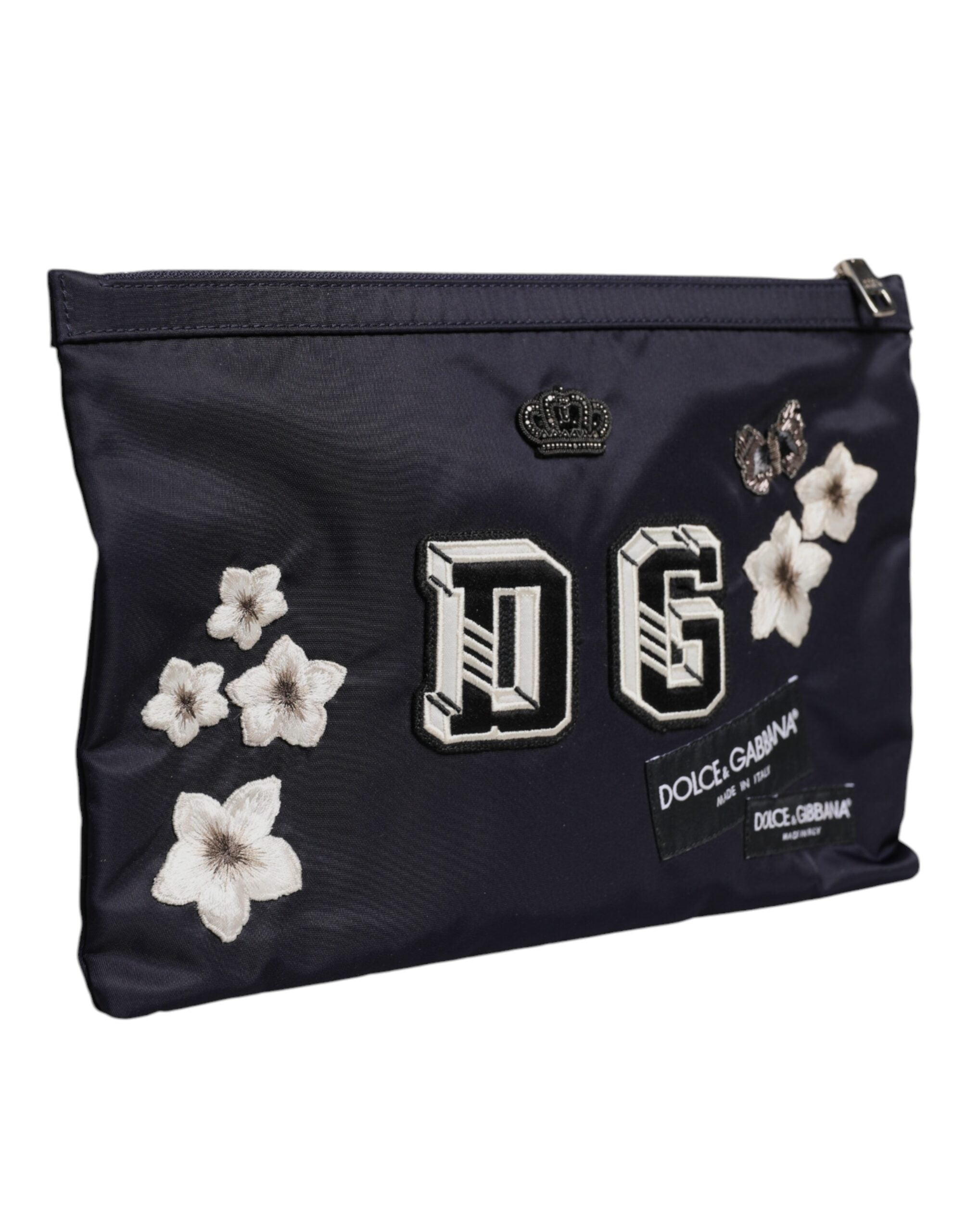 Dolce &amp;amp; Gabbana Blå DG Logotypplåster Kuvertväska