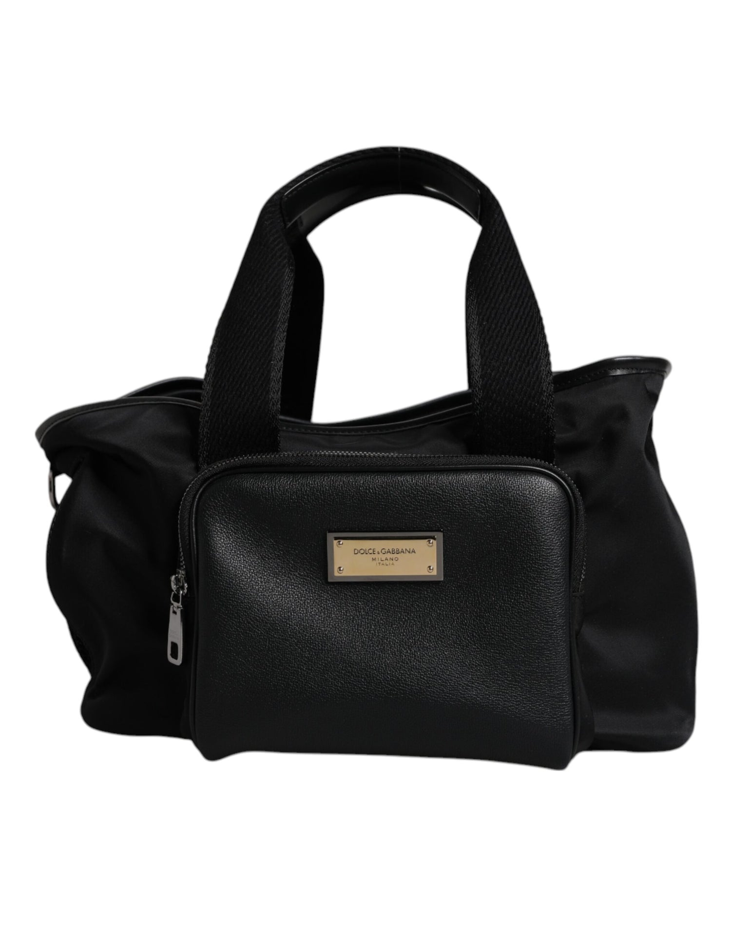 Dolce &amp;amp; Gabbana svart axelrem med husdjursbärbar logotypplack