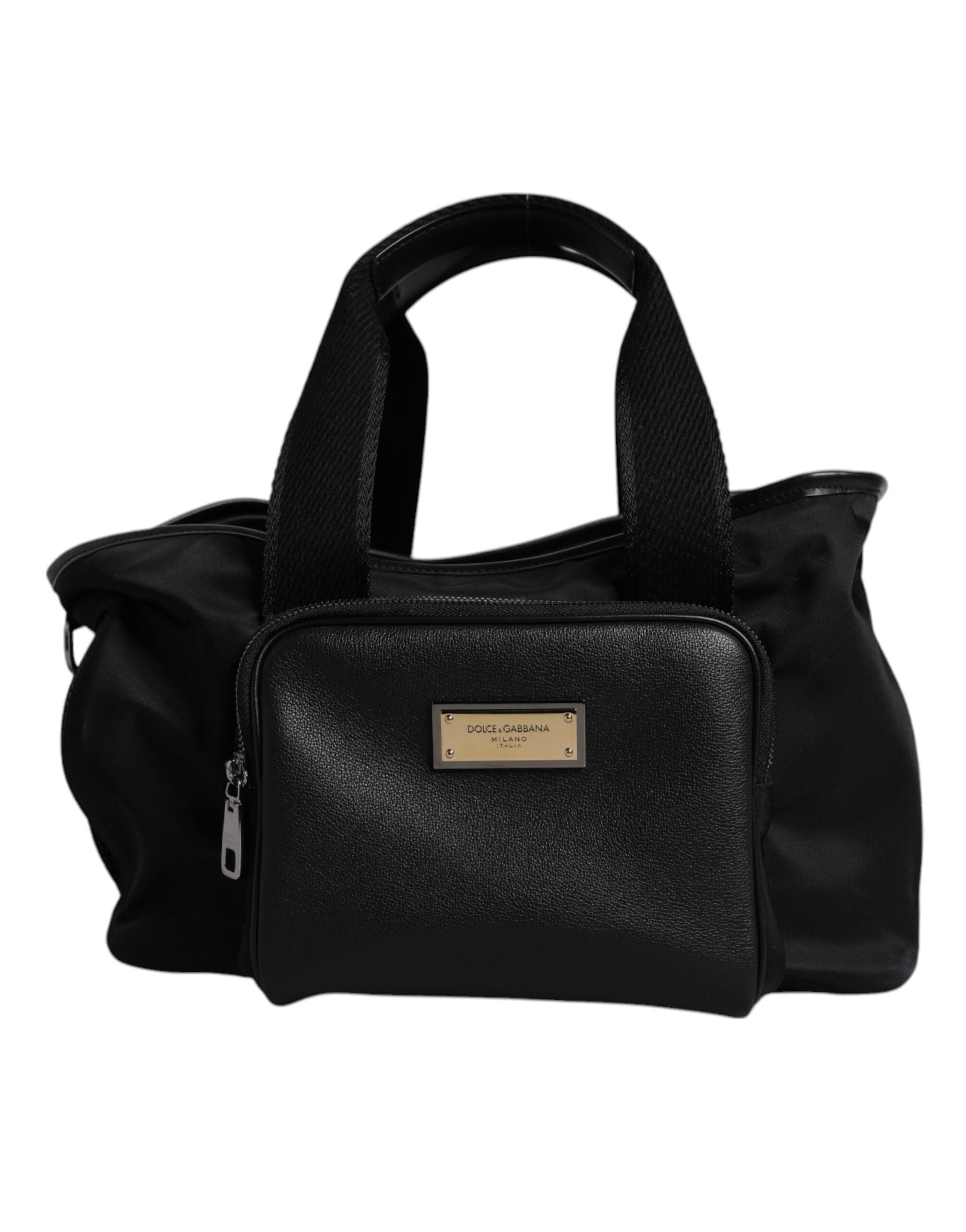 Dolce &amp;amp; Gabbana svart axelrem med husdjursbärbar logotypplack