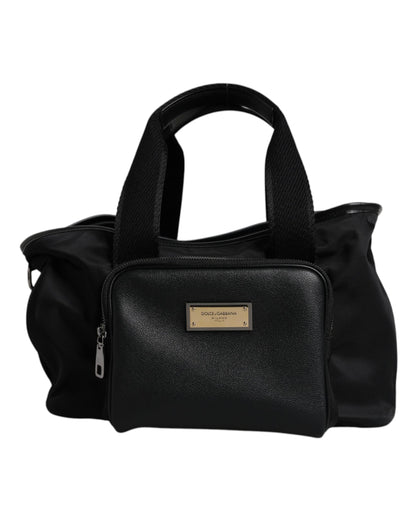 Dolce &amp;amp; Gabbana svart axelrem med husdjursbärbar logotypplack