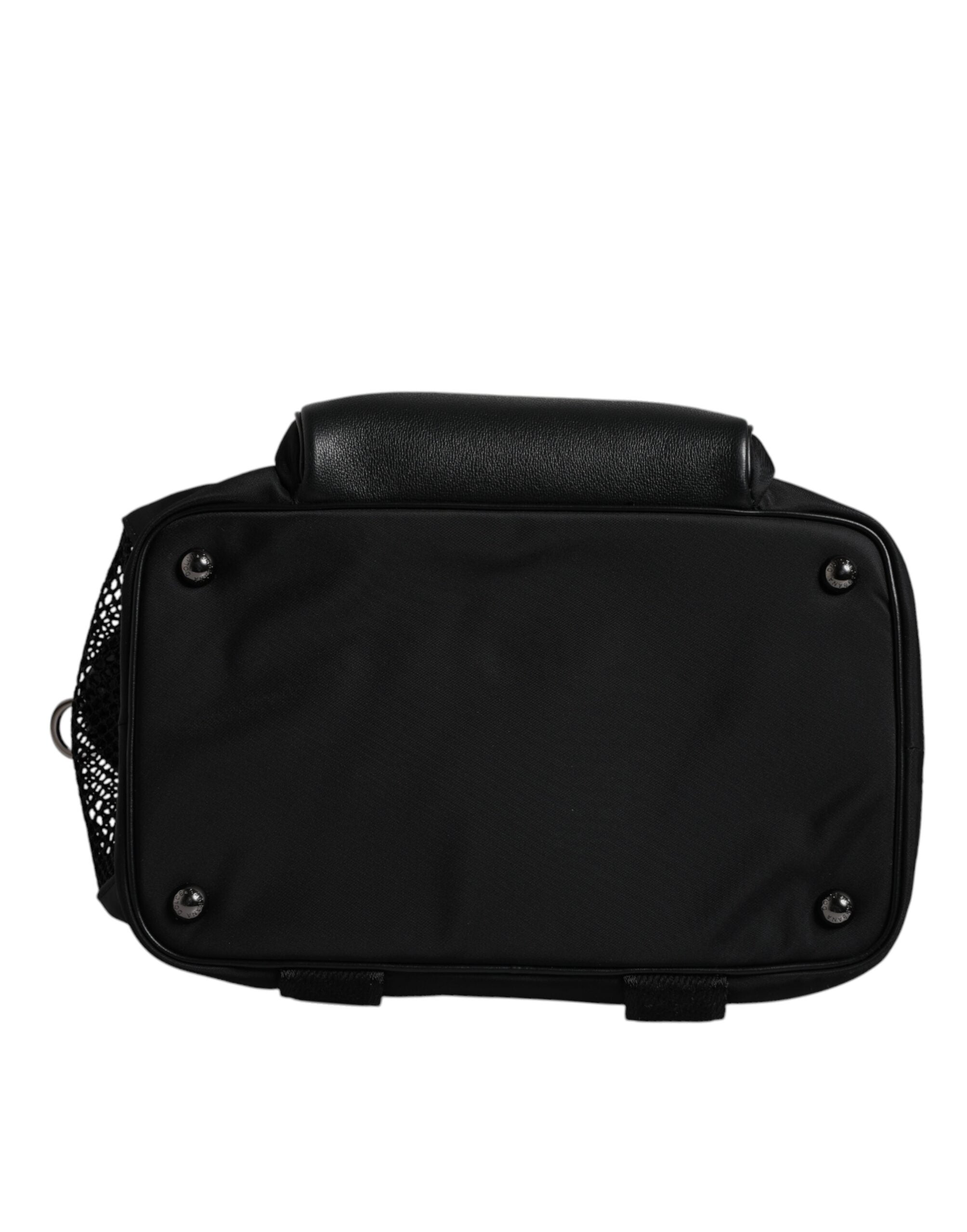 Dolce &amp;amp; Gabbana svart axelrem med husdjursbärbar logotypplack