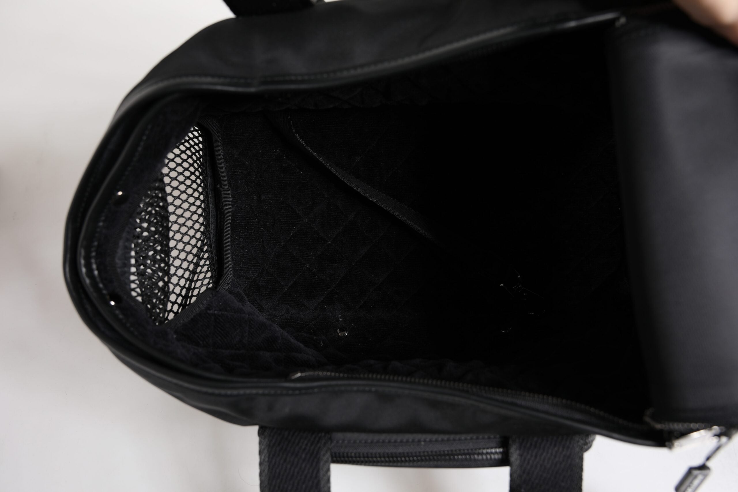 Dolce &amp;amp; Gabbana svart axelrem med husdjursbärbar logotypplack