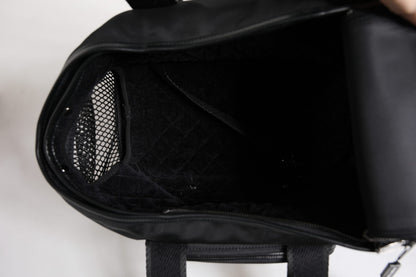 Dolce &amp;amp; Gabbana svart axelrem med husdjursbärbar logotypplack