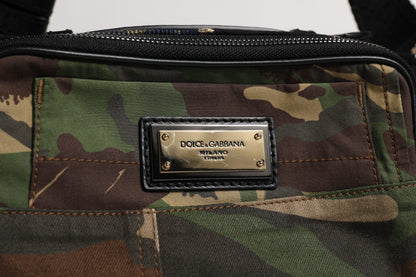 Dolce &amp;amp; Gabbana Flerfärgad Kamouflage Patchwork Logotyp Midjeväska