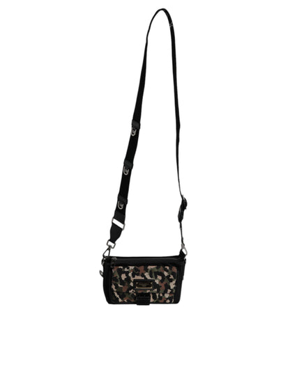 Dolce &amp;amp; Gabbana flerfärgad leopardfärgad jacquard axelväska
