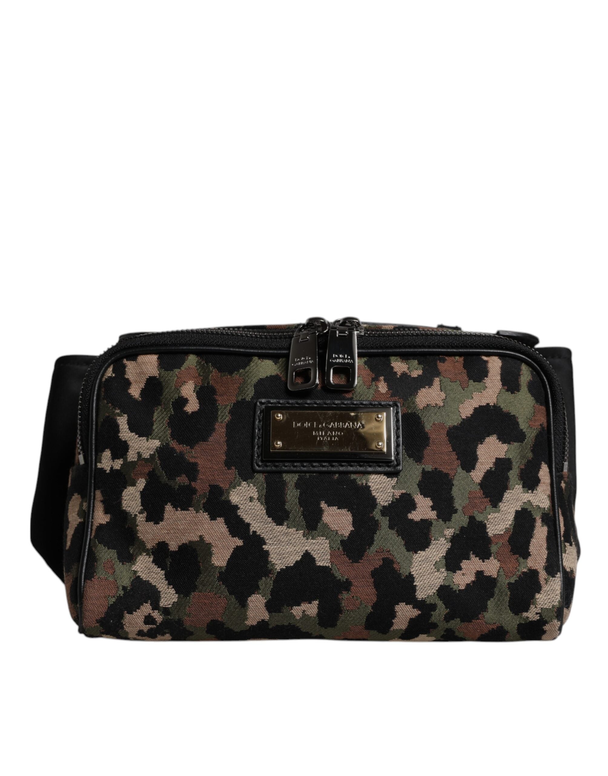 Dolce &amp;amp; Gabbana Flerfärgad Leopard DG Logotyp Midjeväska med Bälte